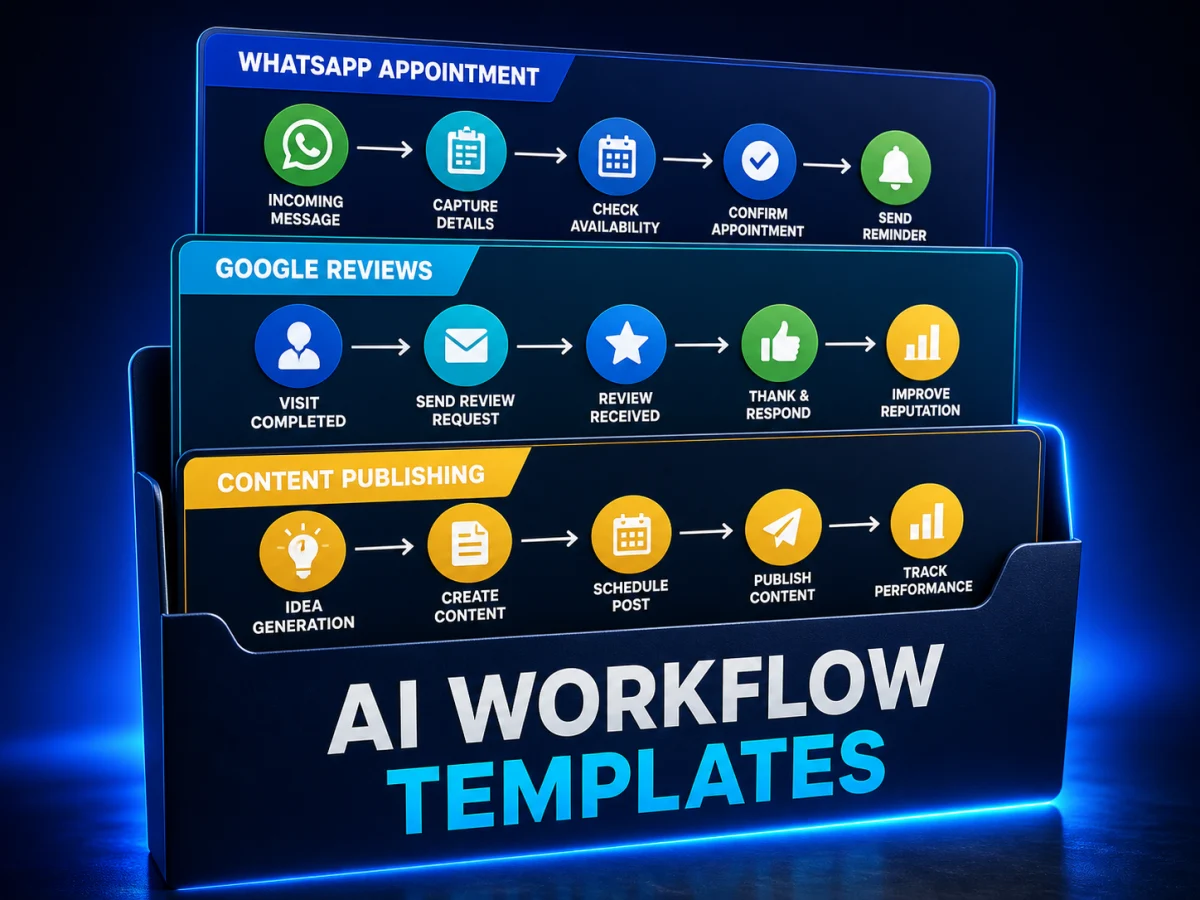 AI Workflow Templates clinic workflow resource mockup